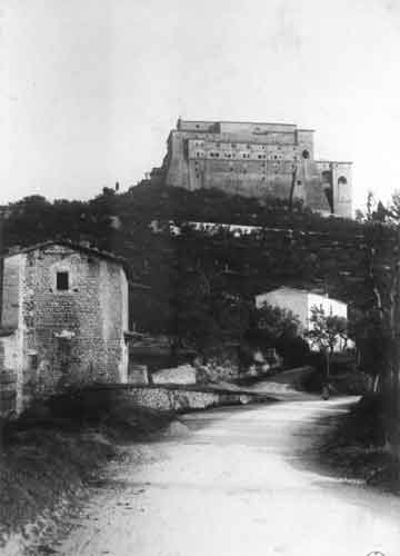vista del convento di s. francesco da p.te san vittorino